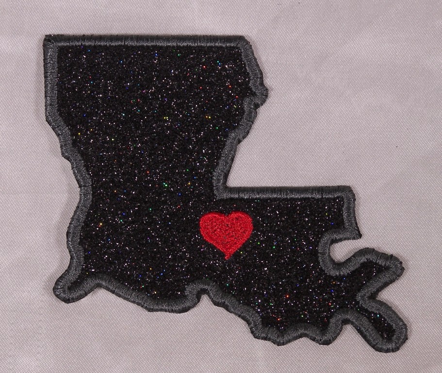 Embroidered Retro Vntg Style I Love New Orleans Louisiana LA State Patch Iron On