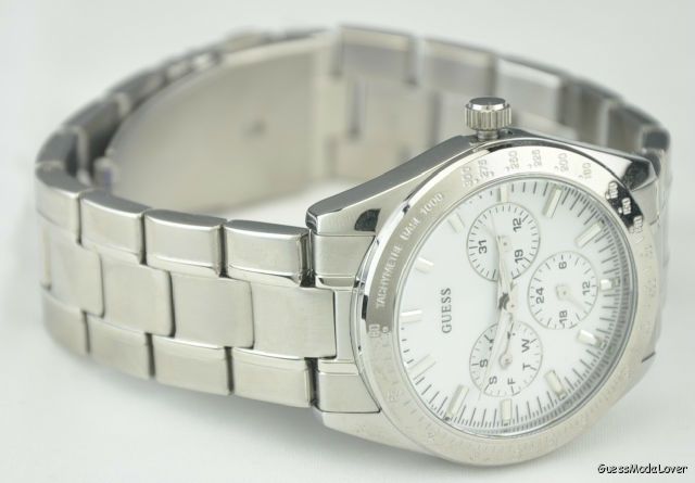 new guess steel ladies watch silver u11043l1 nwt usa