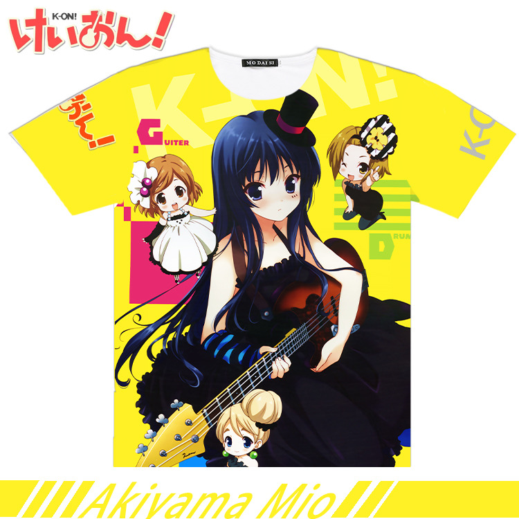 Mio Akiyama Cotton Short Sleeve Casual T-Shirt New Japan Anime Cos K-on