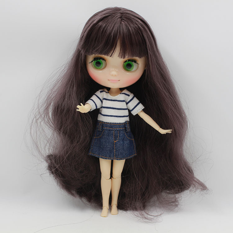 Takara 8/" Joint Body Neo Pink Hair Blythe Middie Nude Doll from Factory