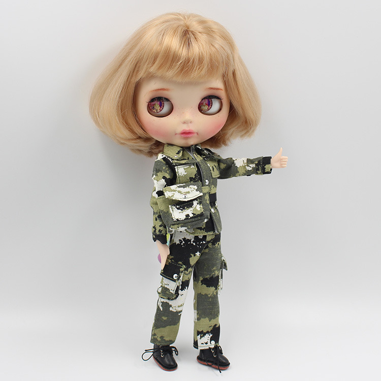 4PCS 12/"Blythe Doll Factory Blythe/'s Camouflage Uniform Military Outfit