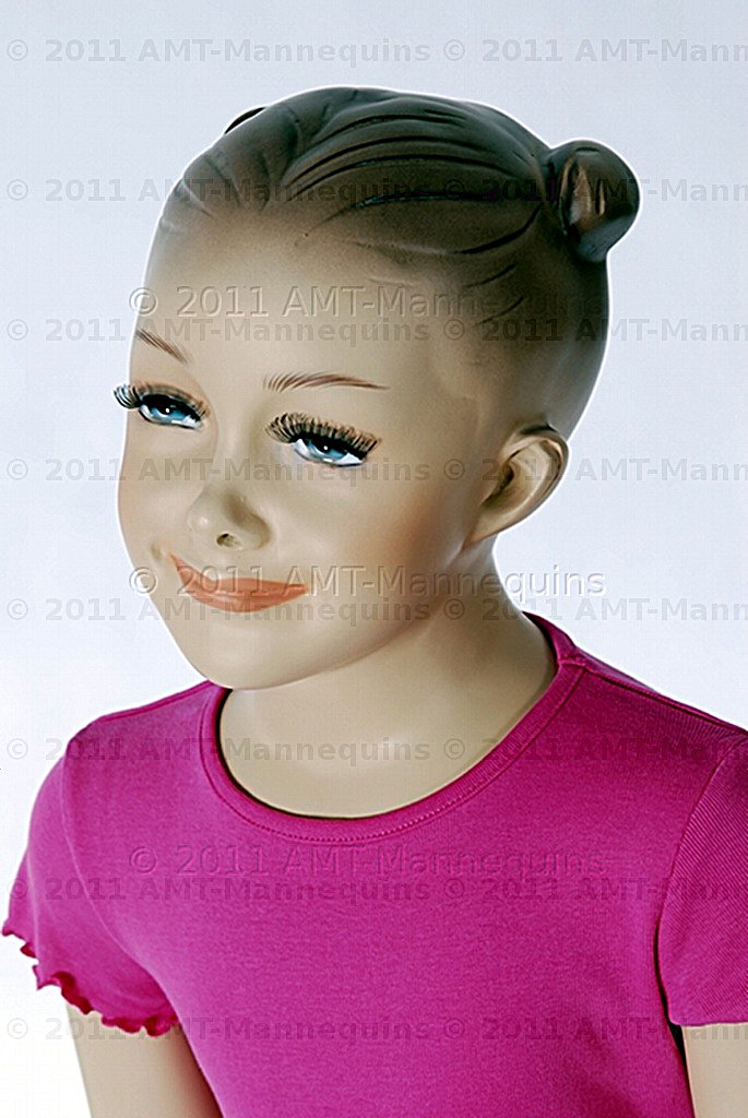 Child mannequin, smiling happy girl abt 2 years old, hand made manikin