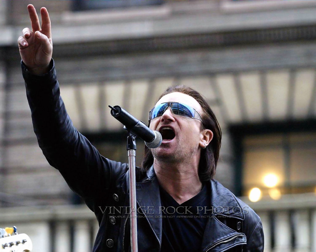 bono u2 photo 8x10 inch live concert professional fuji crystal