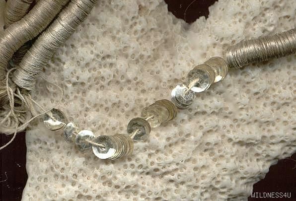 FRENCH ANTIQUE METAL SEQUINS SILVER MICRO 4mm FLUTED COUTURE Spacers DOLL SIZE