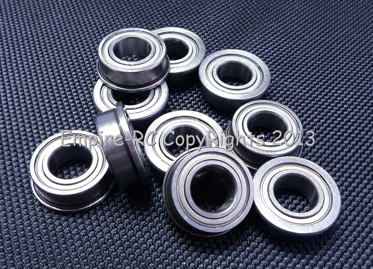10x F686 F686ZZ Mini Metal Double Shielded Flanged Ball Bearings 6*13*5mm GX