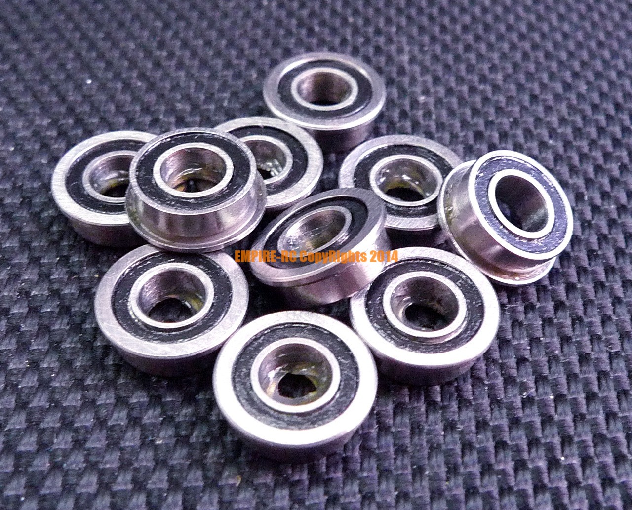 10pcs MF83-2RS Flanged Metal Rubber Sealed Ball Bearing MF83RS 3x8x3 mm