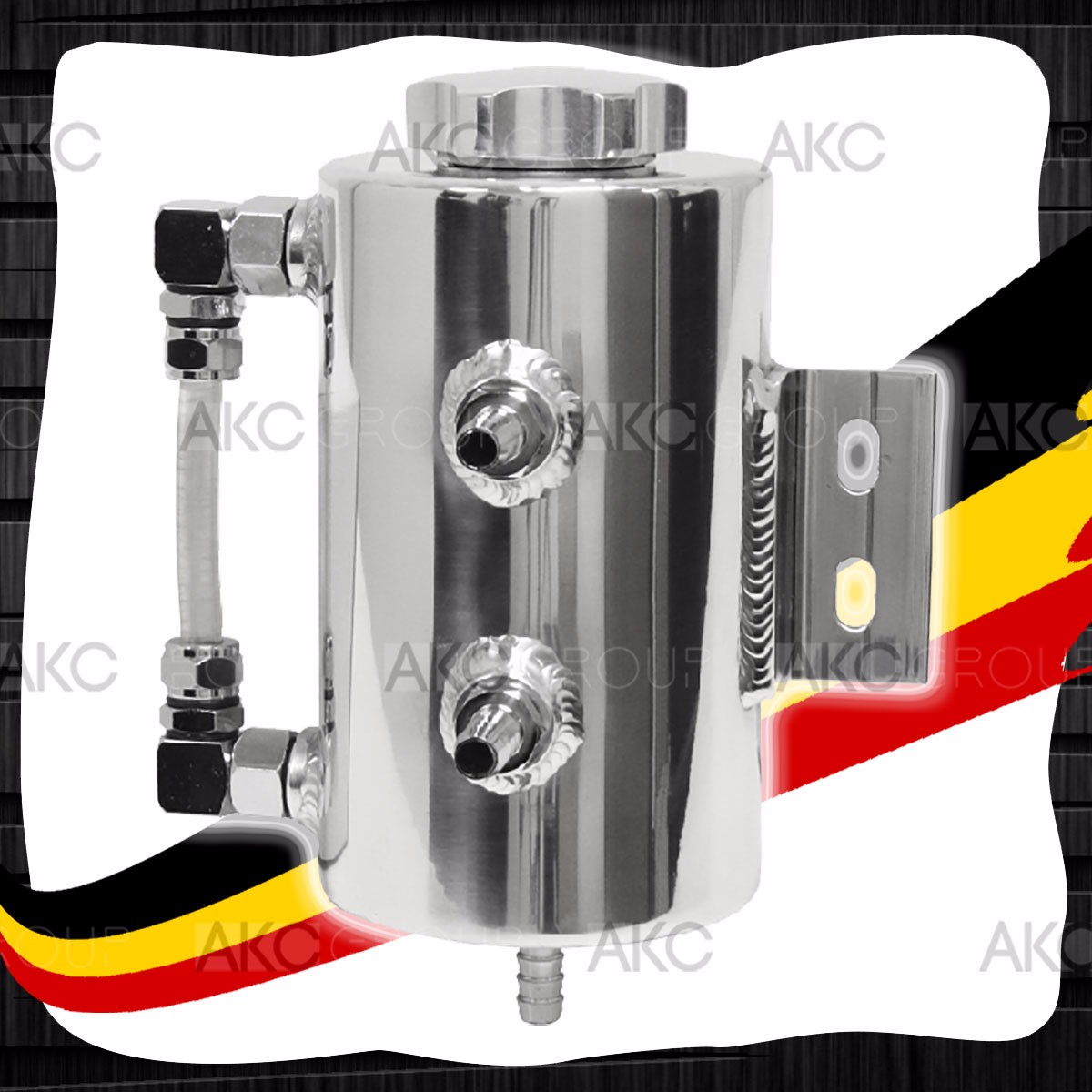 Power Steering Accessories Universal Aluminum Power Steering Overflow Tank Polished by CFR Performance