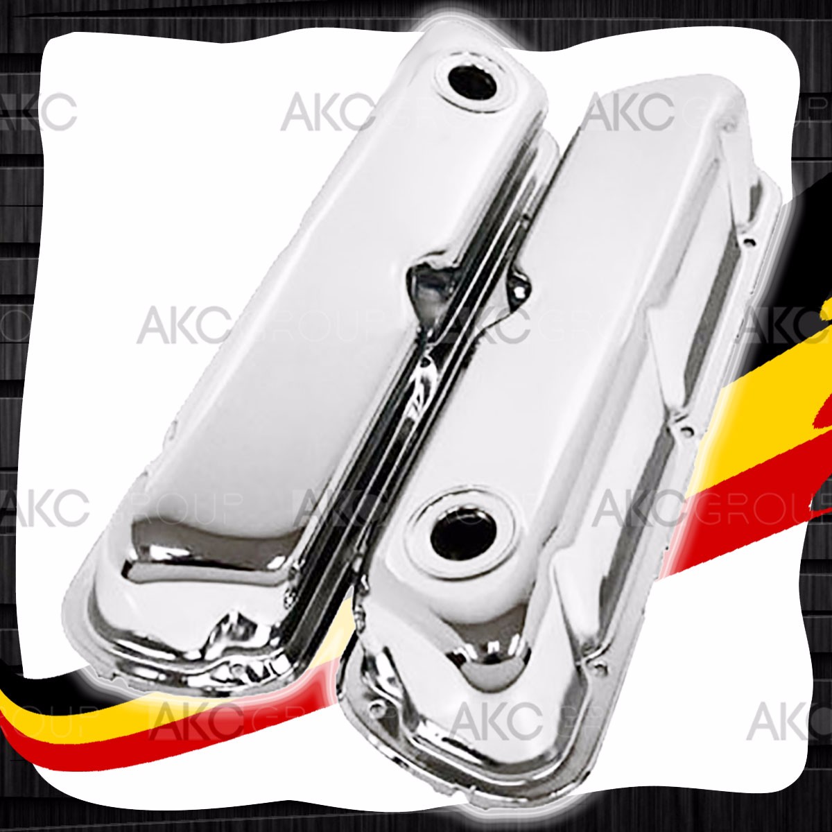 62-85 SBF Ford Chrome Valve Cover Dress Up Kit Small Block 260 289 302 351W 5.0