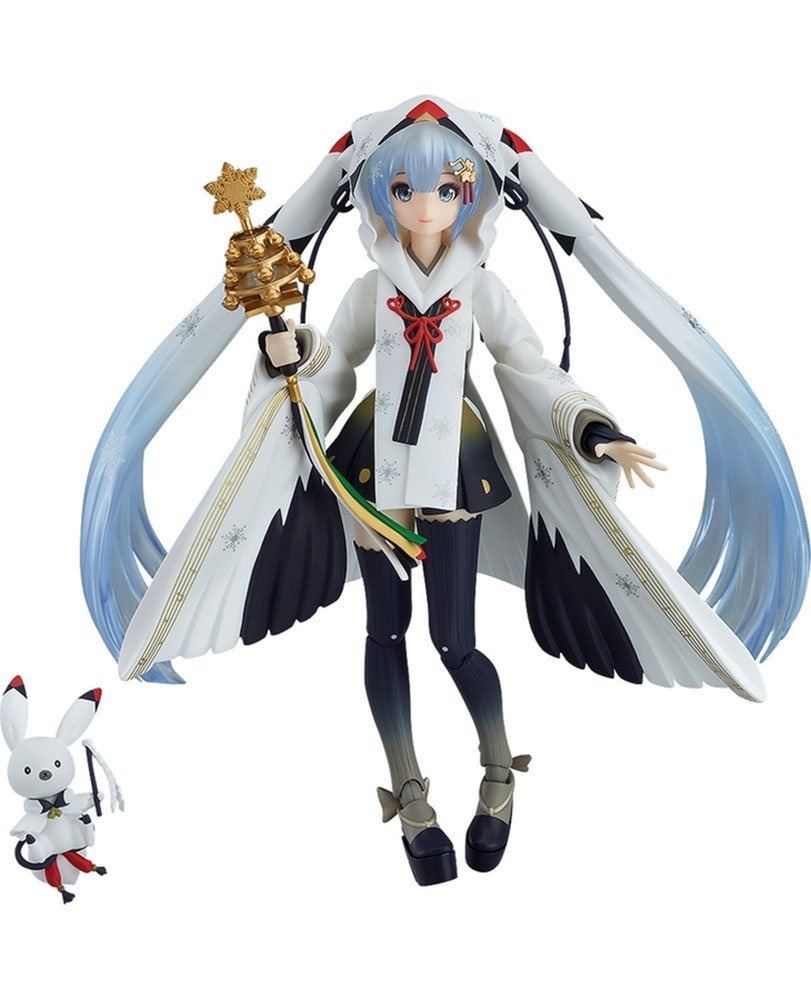 Snow Hatsune Miku Crane Priestess 15CM Figma 045# EX-045 PVC Action Figure Loose