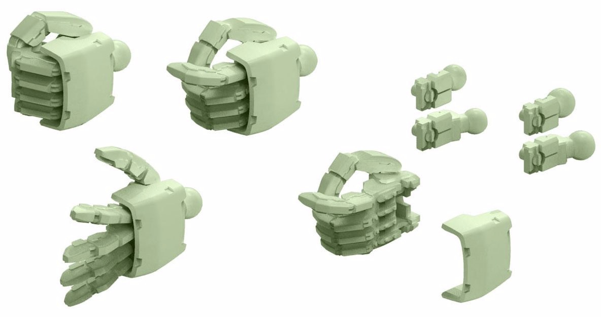GUNPLA Builders Parts HD MS Hand 02 Zeon 1//144 BPHD-03 BANDAI