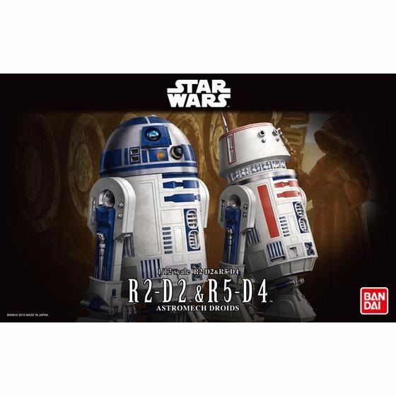 BANDAI 1/12 R2-D2 & R5-D4 ASTROMECH DROIDS MODEL KIT STAR WARS