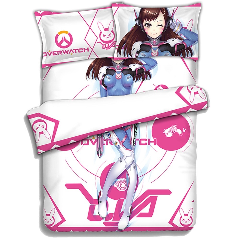 Hot Game Overwatch Ow D Va Duvet Cover Sheet Pillowcases Bed 4pcs Details About Hot Game Overwatch Ow D Va Duvet Cover Sheet Pillowcases Bed 4pcs Set Queen Size