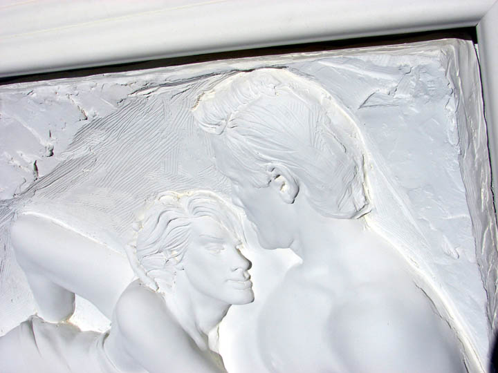 Bill Mack "Forever" Bonded Sand Sculpture, couple Hand SIGNED LK