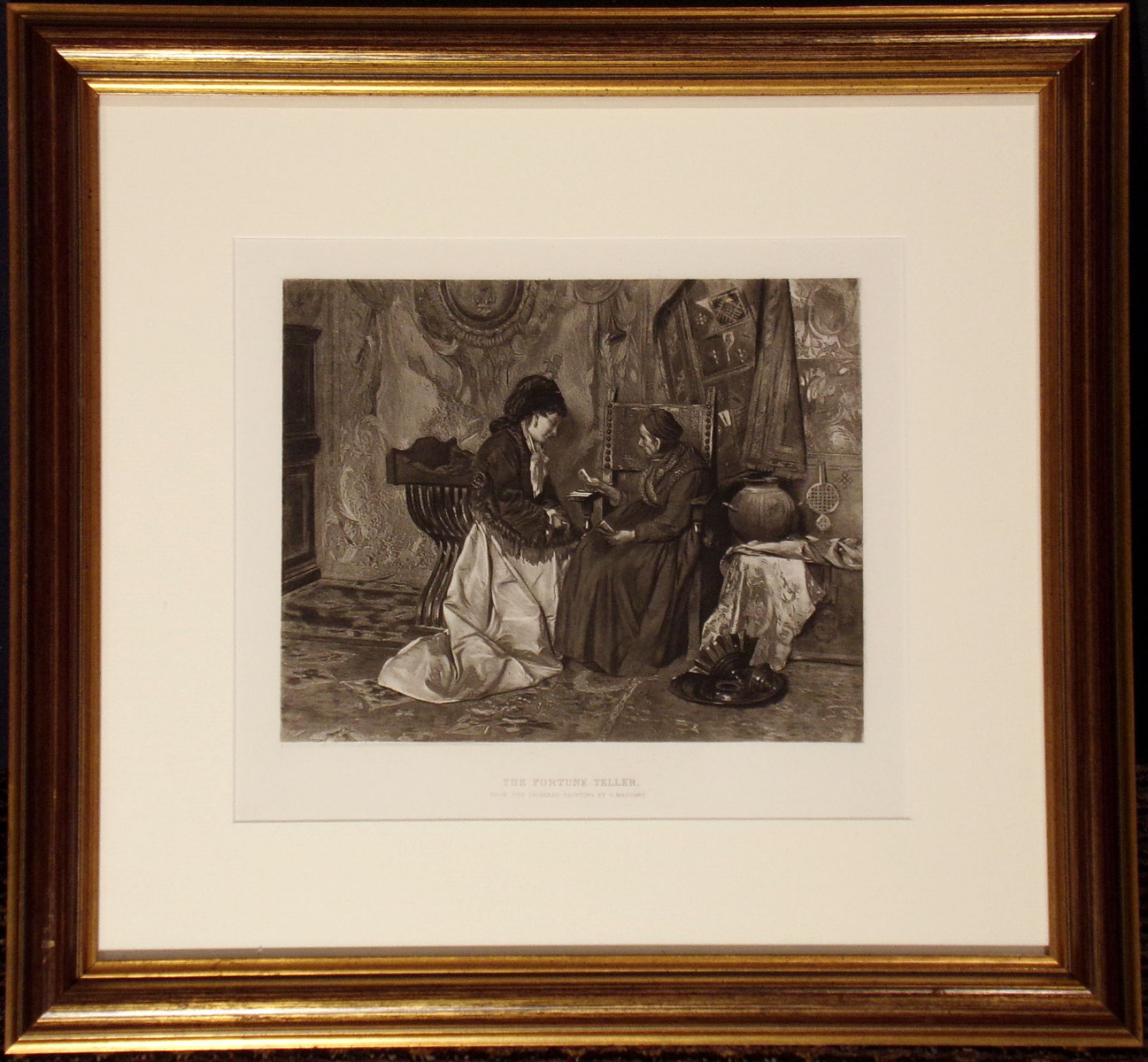 Aged Wood Framed Fortune Teller