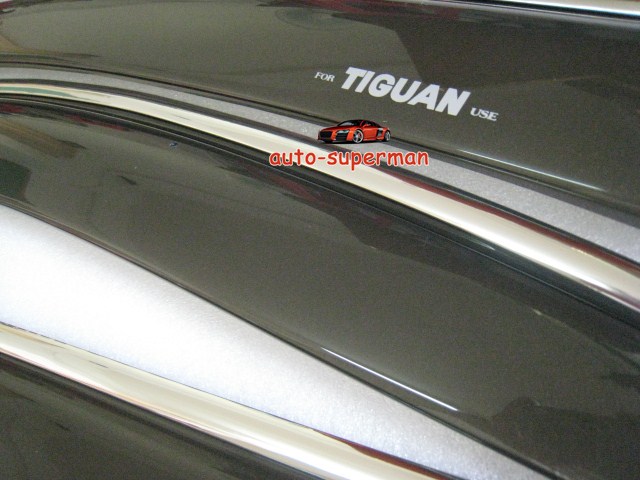 Window Visor Vent with chrome Molidng For VW Tiguan 2009-2015