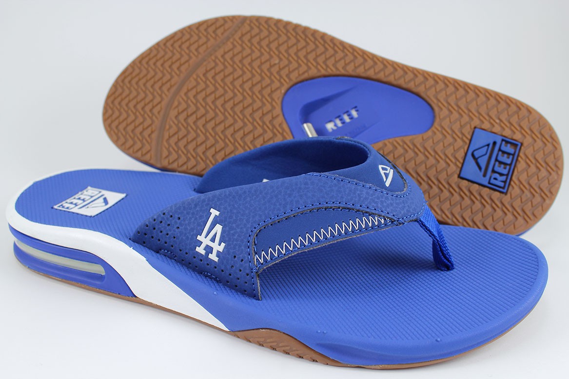 REEF FANNING X MLB LA DODGERS BLUE/WHITE/GUM FLIP FLOPS THONG SANDALS MEN  SIZES | eBay