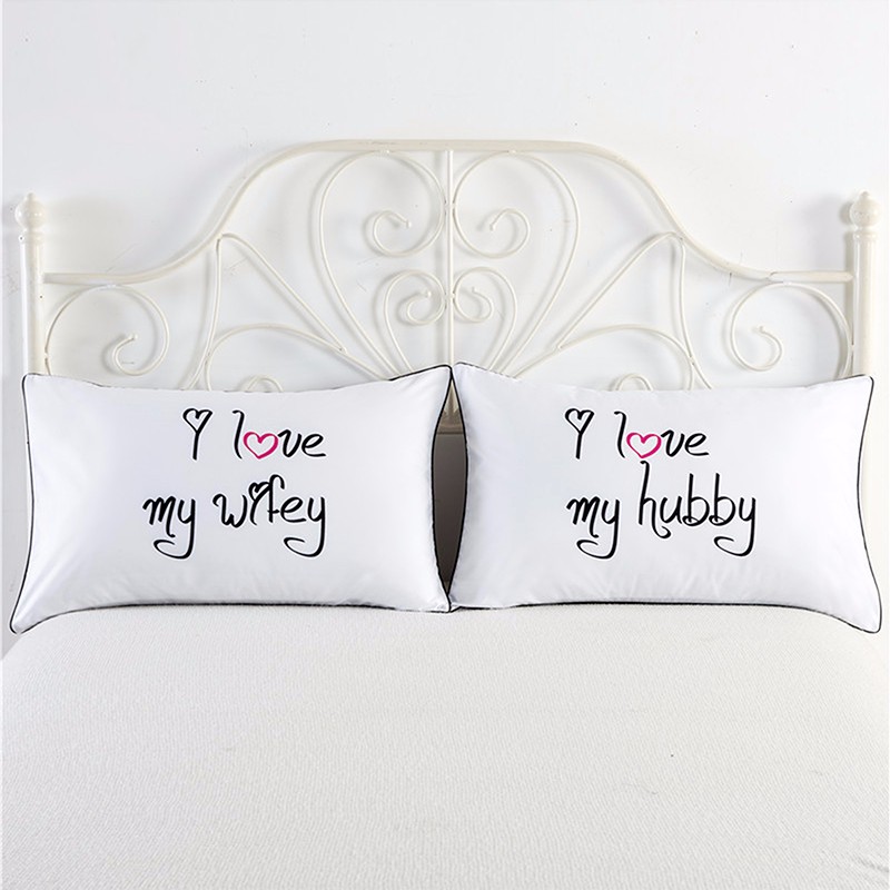 Love Couple Living Room Pillowcases Protector Pillow Case Cover