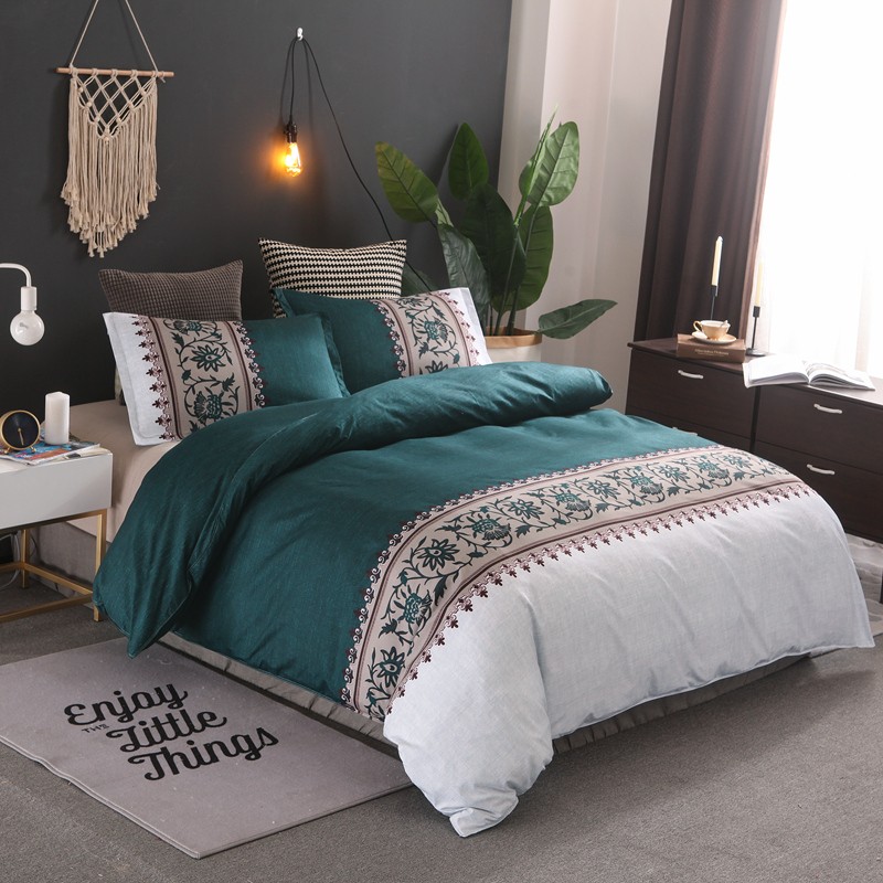 Teal King Size Bedding Sets 100 Cotton Sateen Bedding Sets 4 Piece