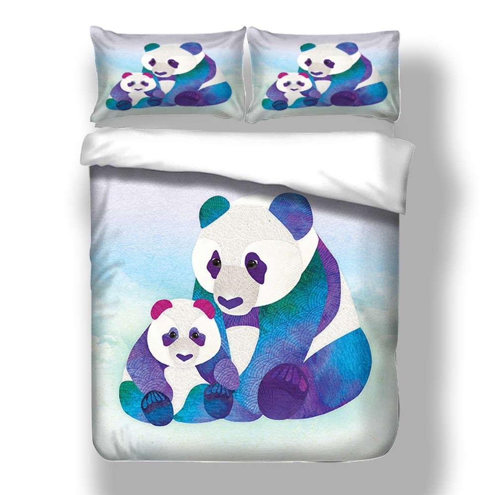Panda Duvet Doona Quilt Cover Set Single Queen King Size Bedding Set