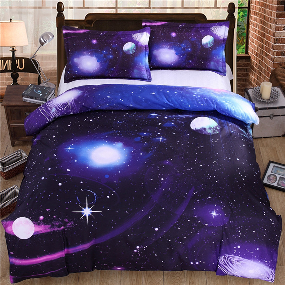 Galaxy Space Doona Duvet Quilt Cover Set King/Queen/Double Size Bedding