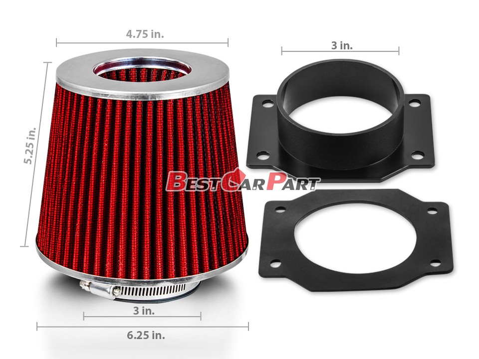 GREEN Air Intake Filter MAF Sensor Adapter For 90-96 Nissan 300ZX 3.0L V6