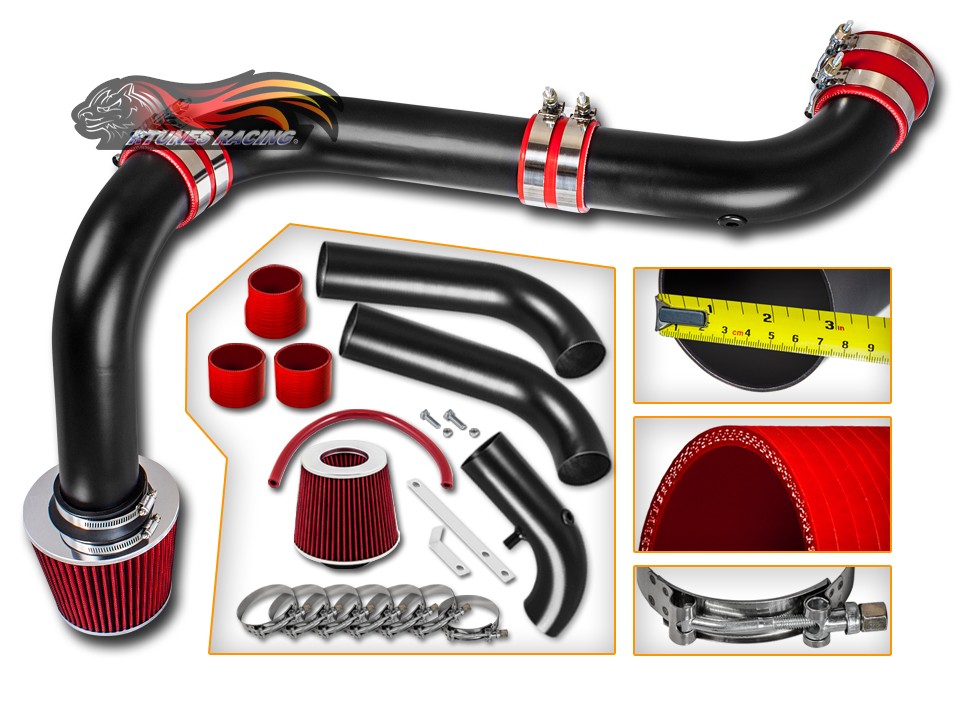 BCP RED 02-08 Dodge Ram 1500//2500//3500 4.7L//5.7L V8 Air Intake Kit Filter