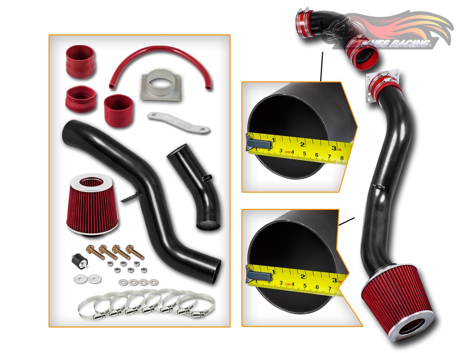 RED COLD AIR INTAKE INDUCTION KIT FOR 03 04 05 06 NISSAN 350Z Z33 3.5 3.5L V6
