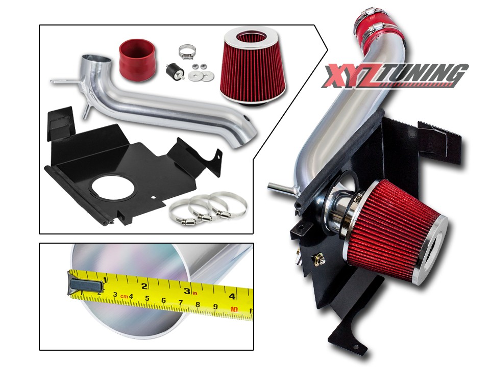 High Performance Parts Heat Shield Cold Air Intake Kit /& Red Filter Combo Compatible for 05 06 07 08 Ford F150 V8 5.4L Heat Shield