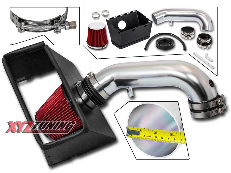 Filter For 03-08 Ram 1500//2500//3500 5.7L V8 3/" BLACK Cold Air Intake System