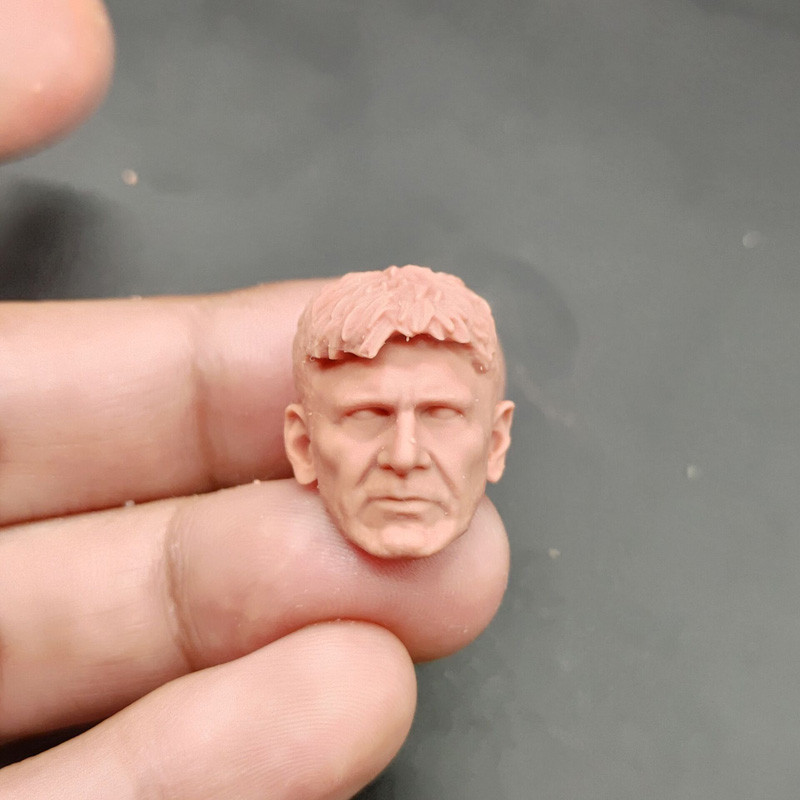 Blank 1//6 Scale Blade Runner Harrison Ford Head Sculpt Unpainted Fit 12/" Figure