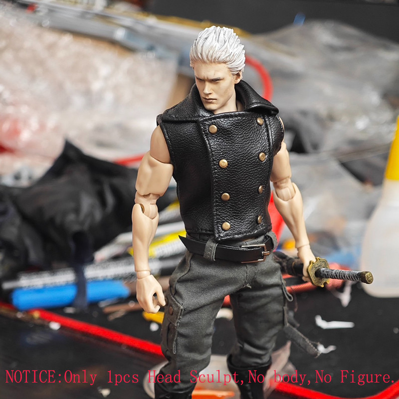 Delicate Painted 1/12 Scale Cry Devil 5 Vergil Man Head Sculpt Fit