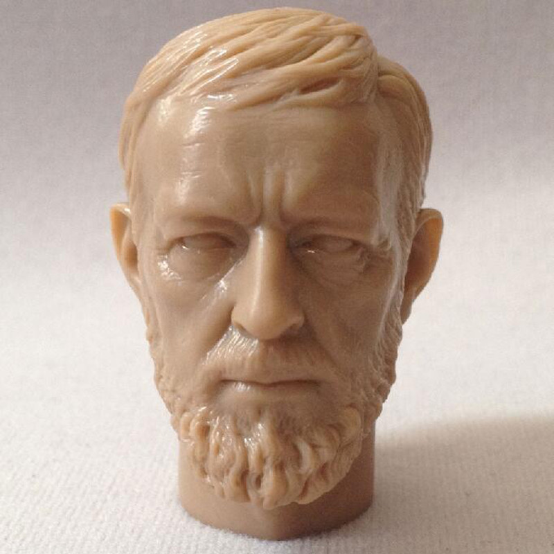 Star Wars Obi-Wan Kenobi Head Sculpt non peinte Fit 1//6 Scale Action Figure Model