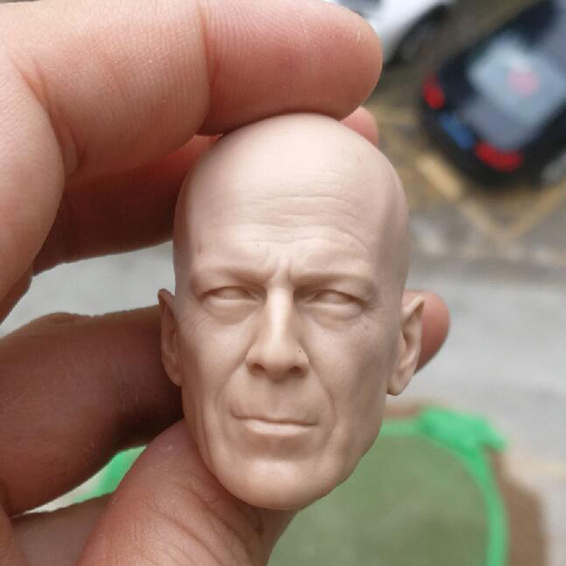 1//6 Scale Bruce Willis Head Sculpt John Mcclane Die Hard Kit Bashing unpainted