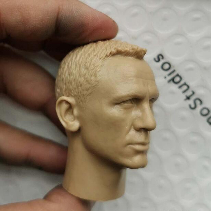 1//6 scale blank Head Sculpt 007 James Bond Daniel Craig Unpainted
