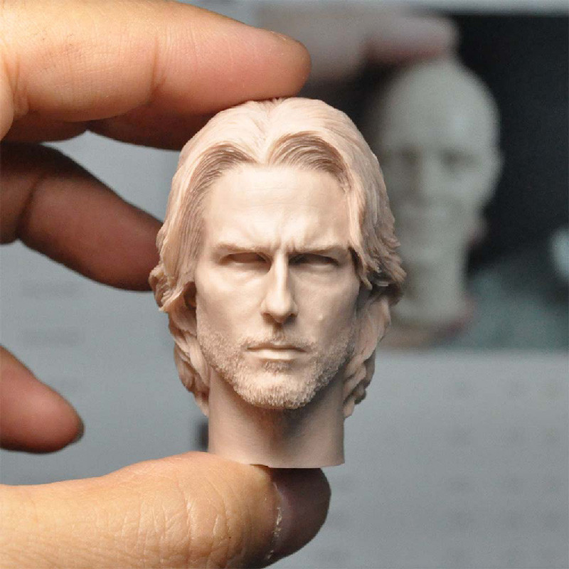 1//12 Scale The Last Samurai Tom Cruise Head Sculpt Unpainted Fit 6/" ML Figure