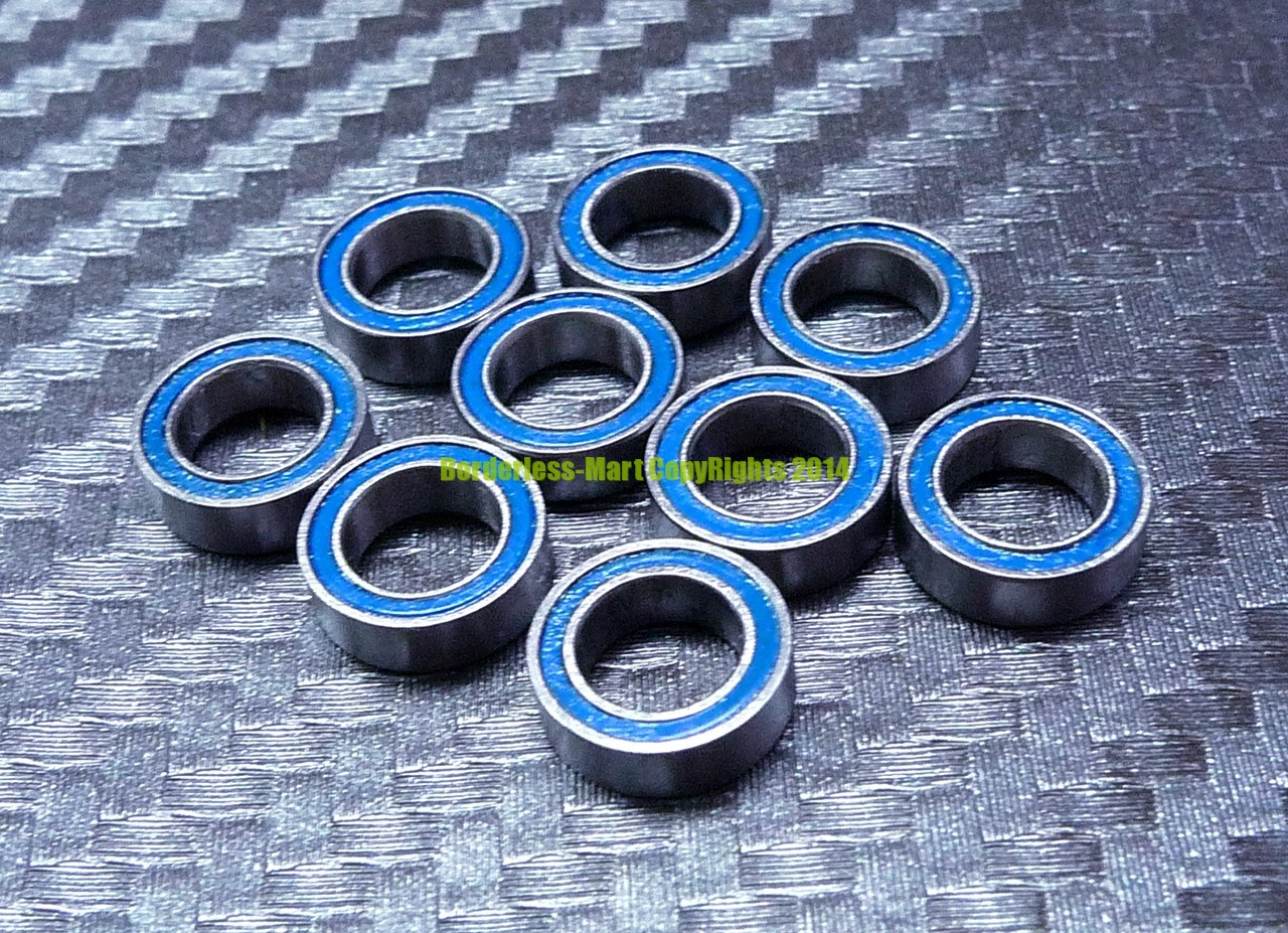 Rubber Sealed Ball Bearing Blue 25 PCS ABEC-3 MR125-2RS MR125RS 5x12x4 mm