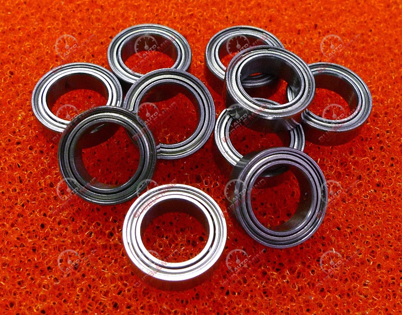 10 Pcs 7x17x5mm 697ZZ Metal Double Shielded Ball Bearing Bearings 7*17*5