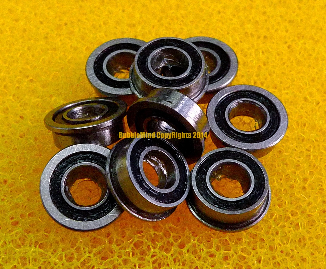 20 PCS Flanged Rubber Sealed Ball Bearings FR188-2RS 1//4/" x 1//2/" x 3//16/"