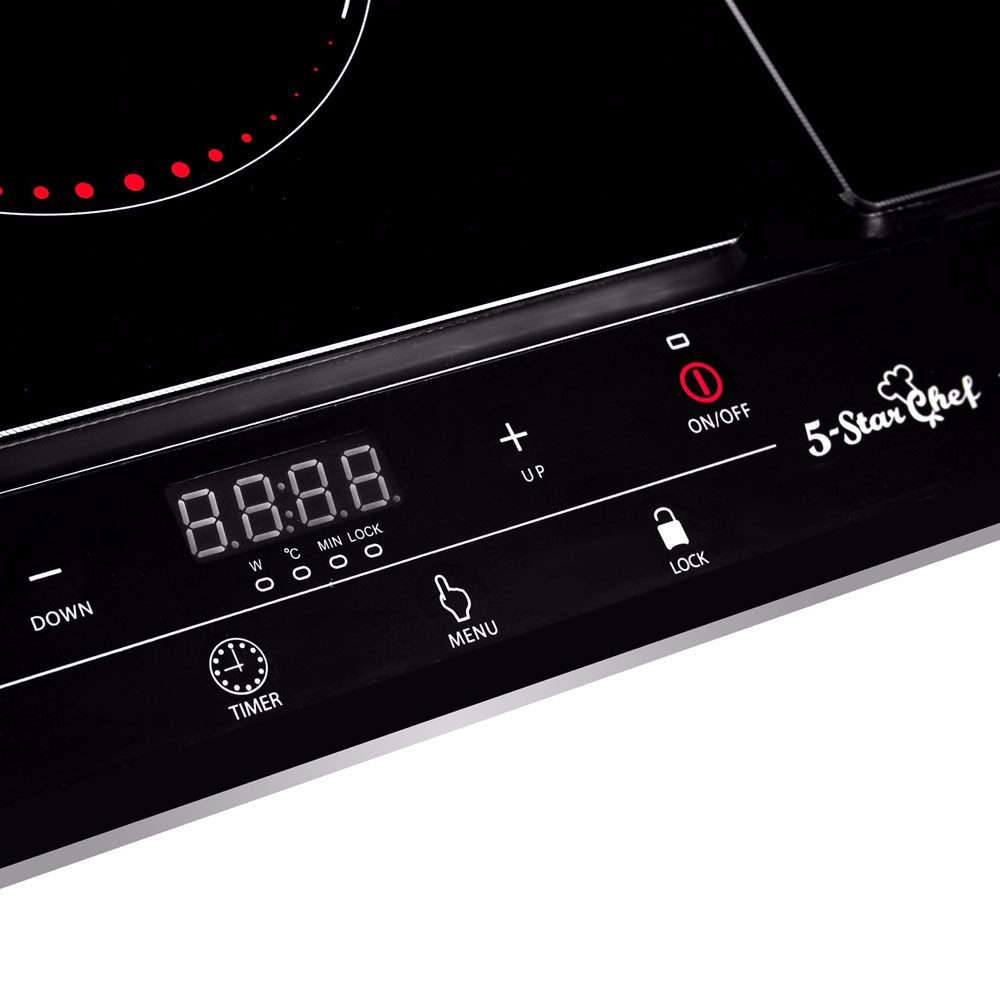 5 Star Chef Electric Induction Cooktop Cooker Double Two 2 Burner Hot Plate TOP 9350062009864