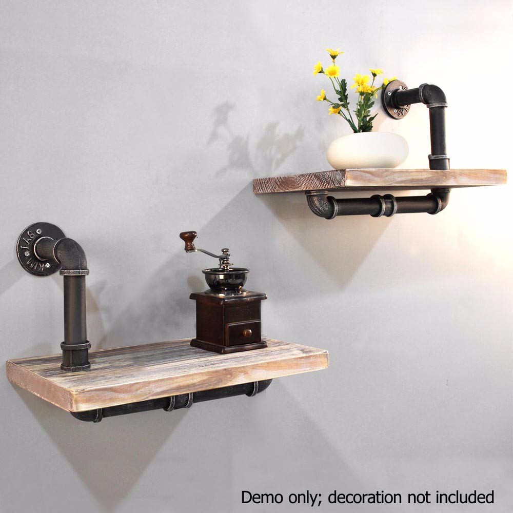Rustic Industrial DIY Pipe Shelf Vintage Floating Shelves Wall Shelving Rustic Industrial DIY Pipe Shelf Vintage Floating Shelves Wall Shelving