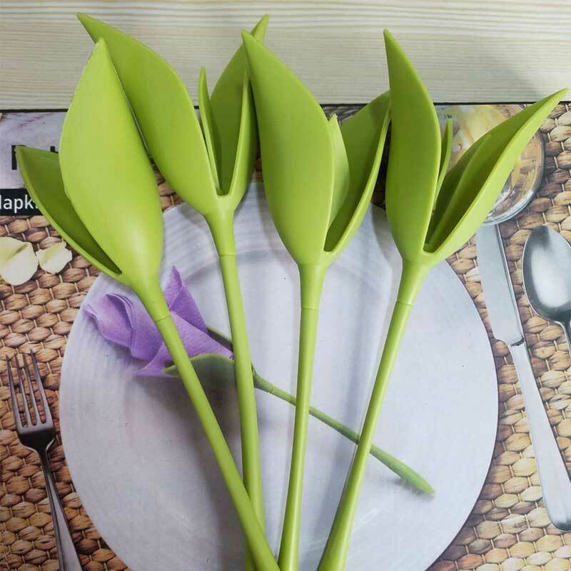 12x Usa Napkin Holder Table Twist Flower Buds Bloom Serviette