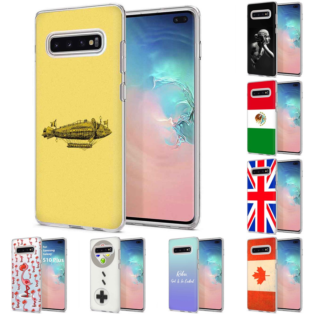 Thin Gel Phone Case for Samsung Galaxy Note 10,S10,A10E,Marble 2 Pattern Print