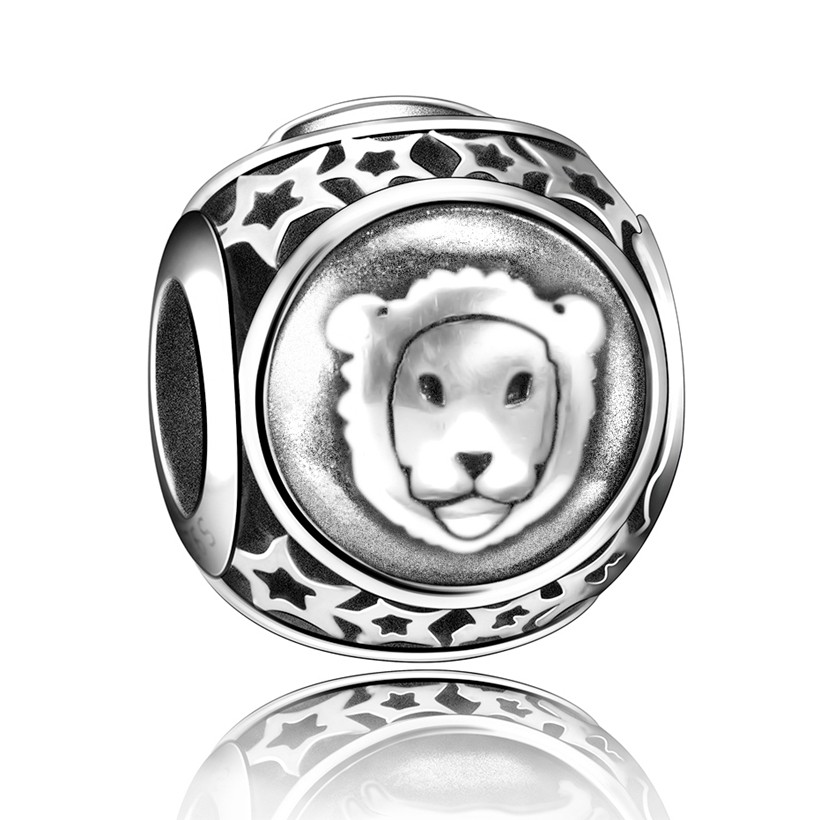 Cancer Bracelet Charms Vintage 925 Sterling silver CZ Beads Fit Chain VOROCO NEW