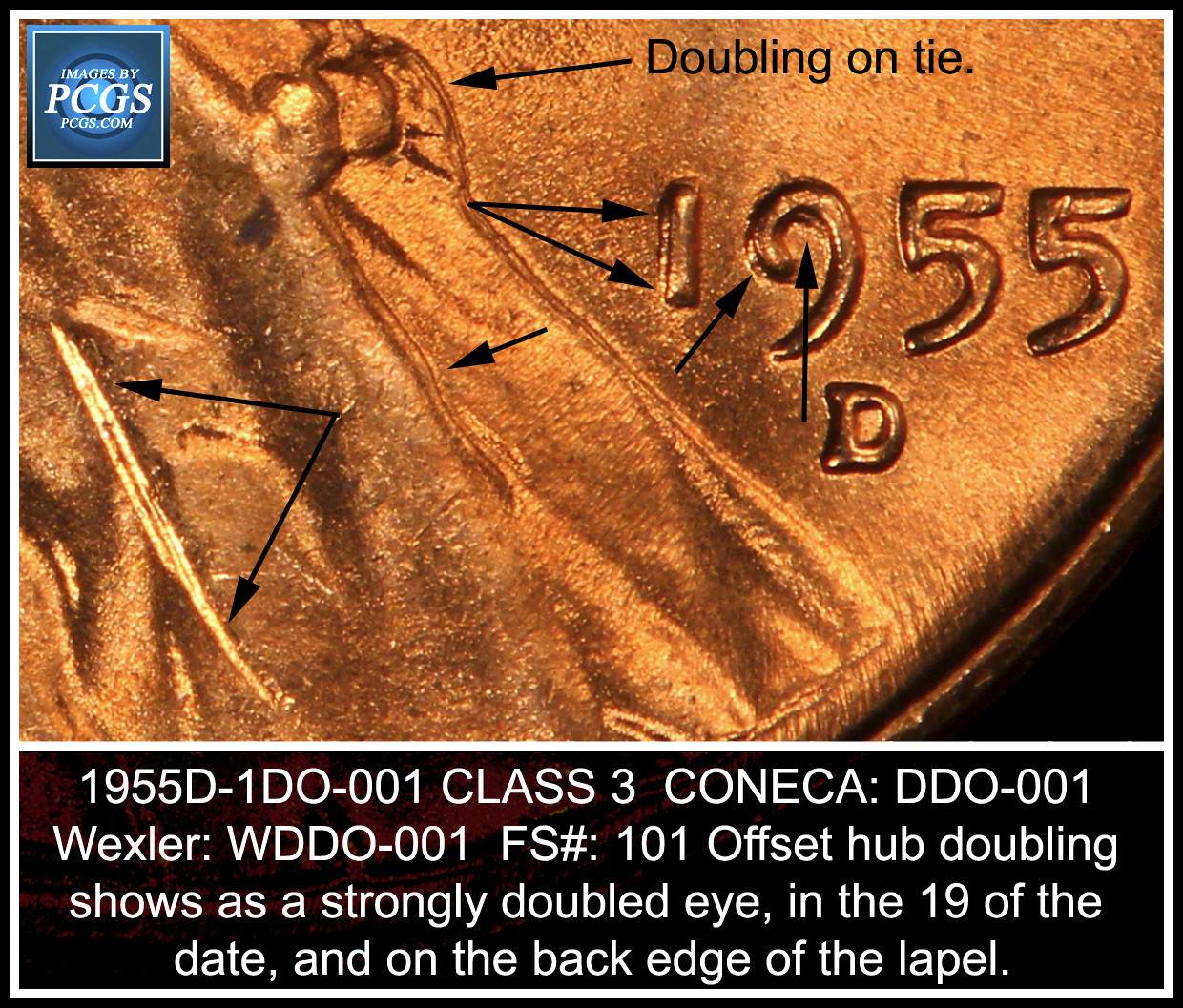 1955 D Penny/Cent Doubled Die Obverse / DDO . Just Want To Share 1 Of ...
