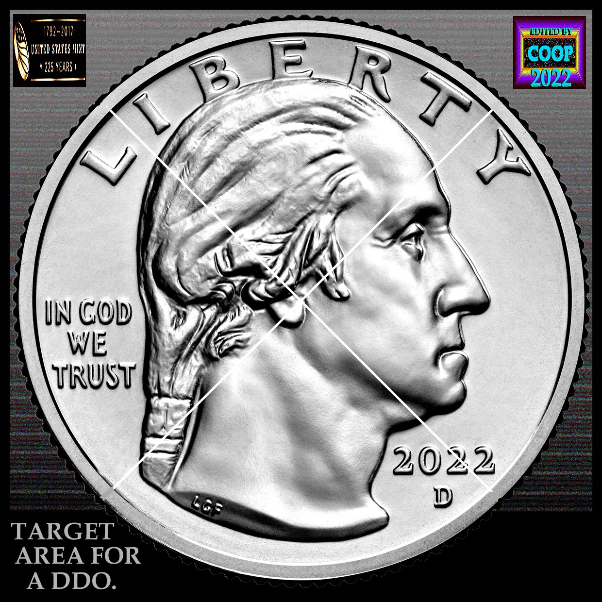 2022 25c maya angelou quarter doubled die reverse ddr with a