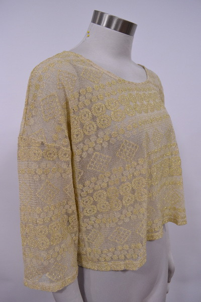 lovemarks crop top sz l urban outfitters gold sparkle trendy