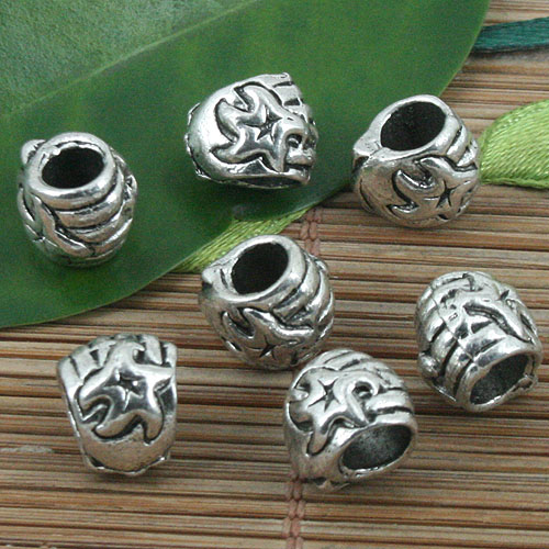 12pcs Tibetan Silver cross spacer Beads Fit European Bracelet l0092