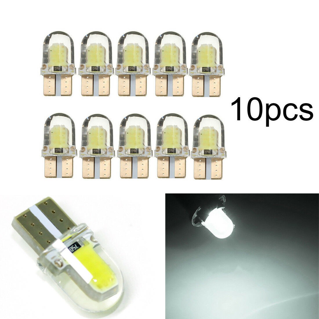 10x T10 CANBUS CREE LED 10 SMD 501 W5W BRIGHT WEDGE LIGHT WHITE XENON BULBS