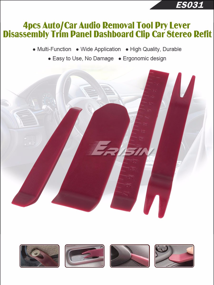 Car Tool Kit 4140 Pry Tool Car Trim Removal Tool Kit, Metal Car Panel Plastic Pry Tool - Foto 9