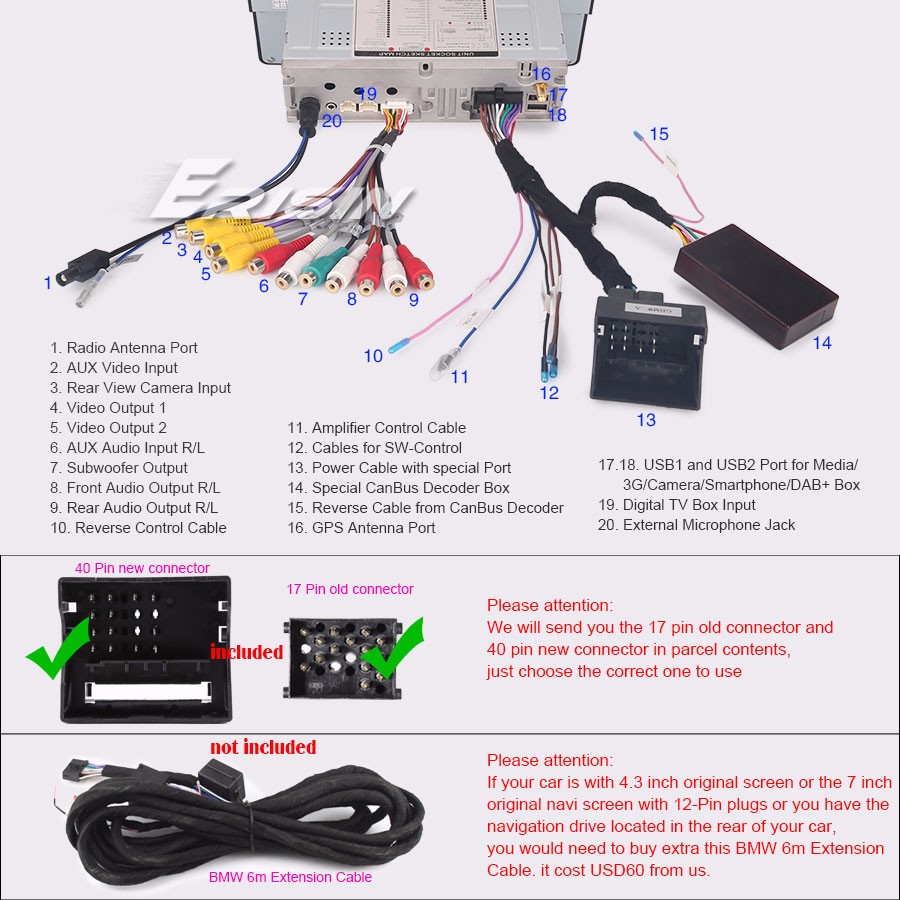 BMW E39 E53 M5 X5 5 Series Free ship Car radio Android 6.0 DAB+OBD 9